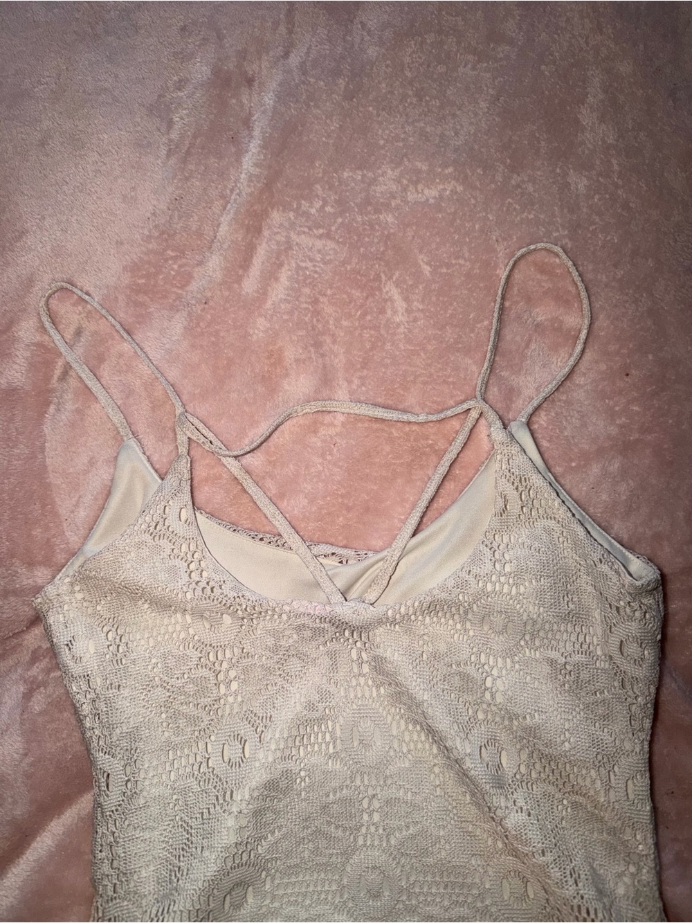 love on a hanger Cream Lace Maxi Slip Dress - Picture 4 of 8